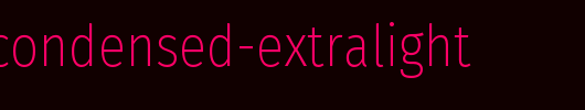 firasanscondensed-extralight_英文字体