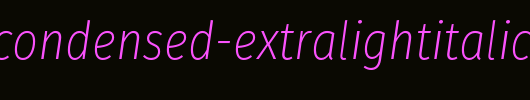 firasanscondensed-extralightitalic_英文字体
