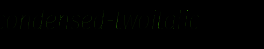 firasanscondensed-twoitalic_英文字体