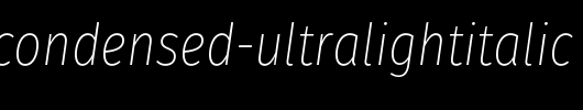 firasanscondensed-ultralightitalic_英文字体
