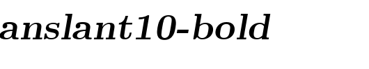 lmromanslant10-bold_英文字体