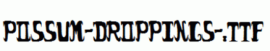 possum-droppings-_英文字体