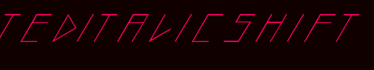 slantedITALICshift.otf是一款不错的英文字体下载