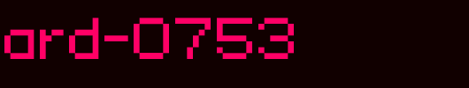 standard-0753_英文字体