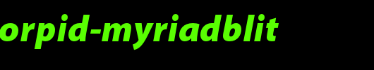 AdobeCorpID-MyriadBlIt_英文字体