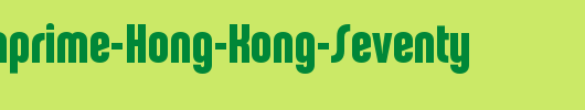 Chalet-Comprime-Hong-Kong-Seventy_英文字体