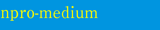 GRyuminPro-Medium_日文字体