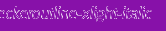 RichardBeckerOutline-Xlight-Italic.ttf 好看的英文字体