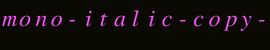 Roman-Mono-Italic-copy-1-.ttf 好看的英文字体