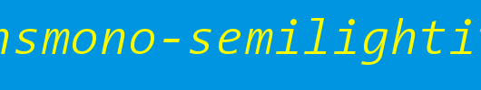 TheSansMono-SemiLightItalic.ttf类型，T字母英文